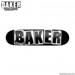 BAKER SKATEBOARDS BRAND LOGO BLACK / WHITE 8.125
